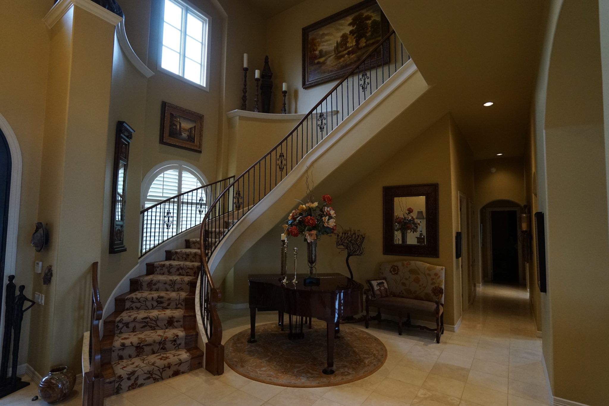 Curling Staircases and Front Entry Ways