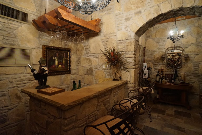 Man Cave Wine Cellar with Cigar Room